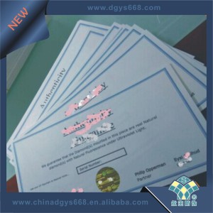 Hot Stamping Hologram Security Document Printing